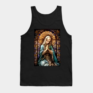 Stained Glass Blessed Virgin Mary Tank Top